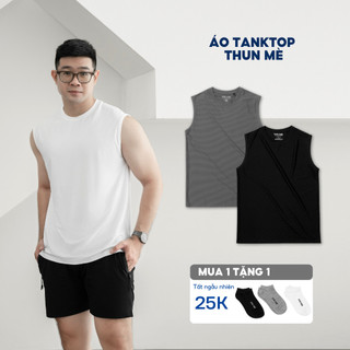 Áo tanktop nam thun mè BAMIHOME Áo ba lỗ thể thao tập gym thoáng mát thấm hút mô hồi ATT06