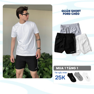 Quần short nam bản rộng BAMIHOME chất vải Ford Chéo khô thoáng, thoải mái QS