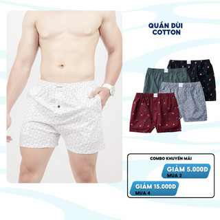 Quần đùi mặc nhà mặc ngủ ngẫu nhiên BAMI HOME vải cotton cao cấp đa dạng họa tiết QC02
