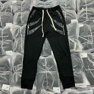 Quần Jogger Dài Nam Obsess Amiri Nỉ Chân Cua Thêu Vạch Da Sọc Mang Cá Khoá Zip Viền Đùi Ống Bo Dày Dặn Dành Cho Boy Phố