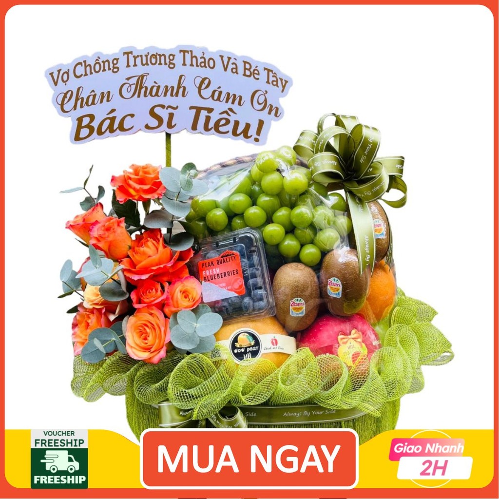 [ HOẢ TỐC ] [ JENNY FRUIT ] Giỏ quà tặng trái cây BT154