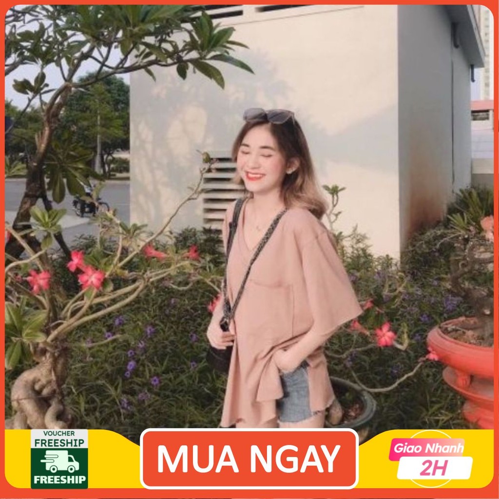 [ BAO ĐẸP] Áo phông giấy cổ tim [ HÀNG SẴN]