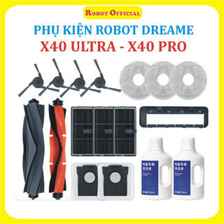  Phụ kiện Robot hút bụi Xiaomi Dreame X40 Ultra   X40 Pro  Lọc hepa ,Giẻ lau Chổi giữa, Chổi cạnh Túi rác ; 
