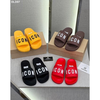  Dép lê nam nữ quai ngang DSQ ICON seri màu hồng dep icon dép nam boy phố DSQUARED2 đế cứng đẹp 