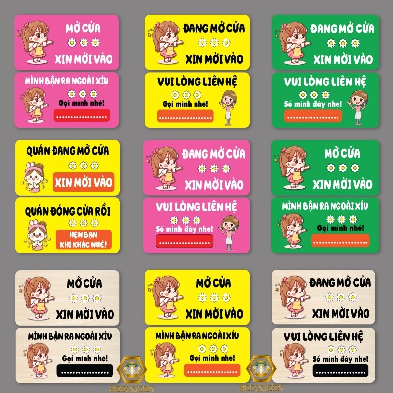 Bảng Treo Đóng Mở Cửa - Close Open Chất Liệu Alu Chống Nước Treo Ngoài Trời- Thiết kế theo yêu cầu