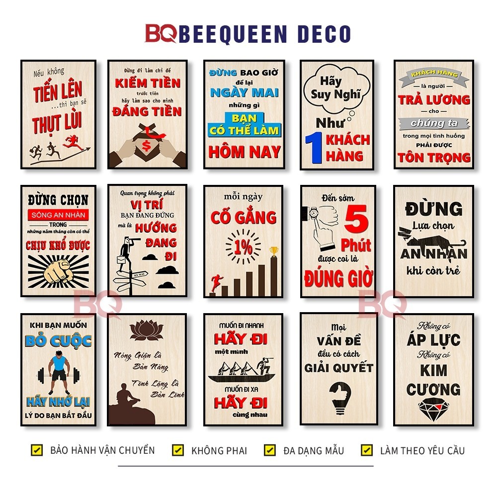 [Album] Tranh Động Lực - Tranh Slogan Tạo Động Lực Treo Tường Trang Trí Văn Phòng