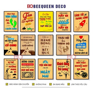  Tranh Động Lực  - Tranh Slogan Tạo Động Lực Treo Tường Trang Trí Văn Phòng Có Khung 