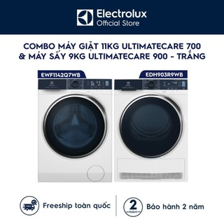 Chỉ giao miền Bắc - Combo Máy Giặt 11Kg Ultimatecare 700 EWF1142Q7WB& Máy Sấy 9Kg Ultimatecare 900 EDH903R9WB - Trắng