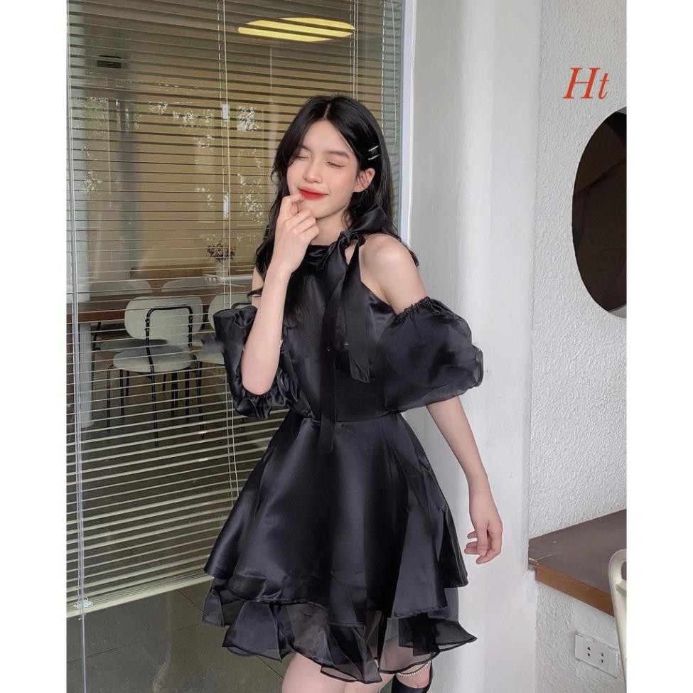 Váy cổ yếm tay phồng trễ vai, váy trễ vai tay áo rời phong cách tiểu thư sang chảnh HV42 HMStyle Hiinea_store | BigBuy360 - bigbuy360.vn