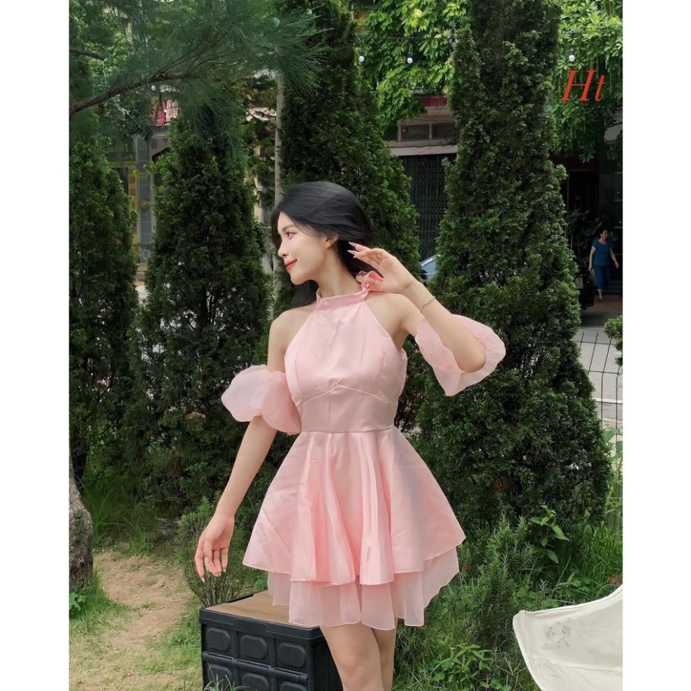 Váy cổ yếm tay phồng trễ vai, váy trễ vai tay áo rời phong cách tiểu thư sang chảnh HV42 HMStyle Hiinea_store | BigBuy360 - bigbuy360.vn