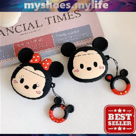 𝗠𝗬 𝗦𝗛𝗢𝗘𝗦 𝗠𝗬 𝗟𝗜𝗙𝗘 .̷ ̷ [ ỐP AIRPOD ] Case Airpod Vỏ Bọc Airpods ( MICKEY MOUSE chấm hồng mặt ) Cho Hộ