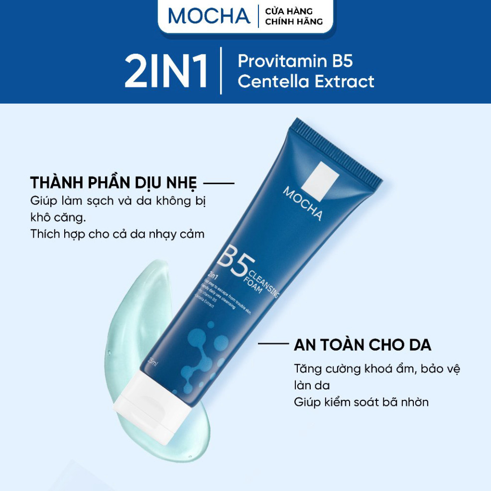 Sữa Rửa Mặt B5 MOCHA 25ML - Làm Sạch, Dưỡng Ẩm Cho Da