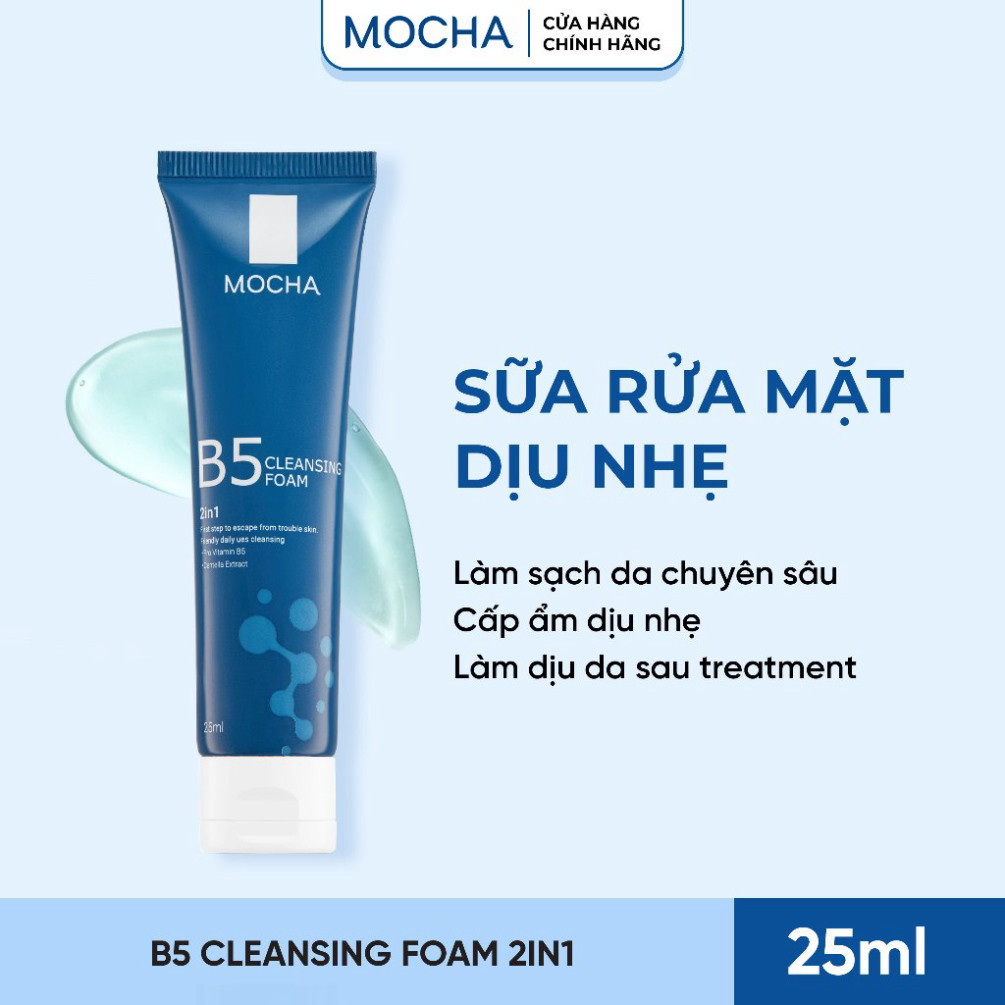Sữa Rửa Mặt B5 MOCHA 25ML - Làm Sạch, Dưỡng Ẩm Cho Da