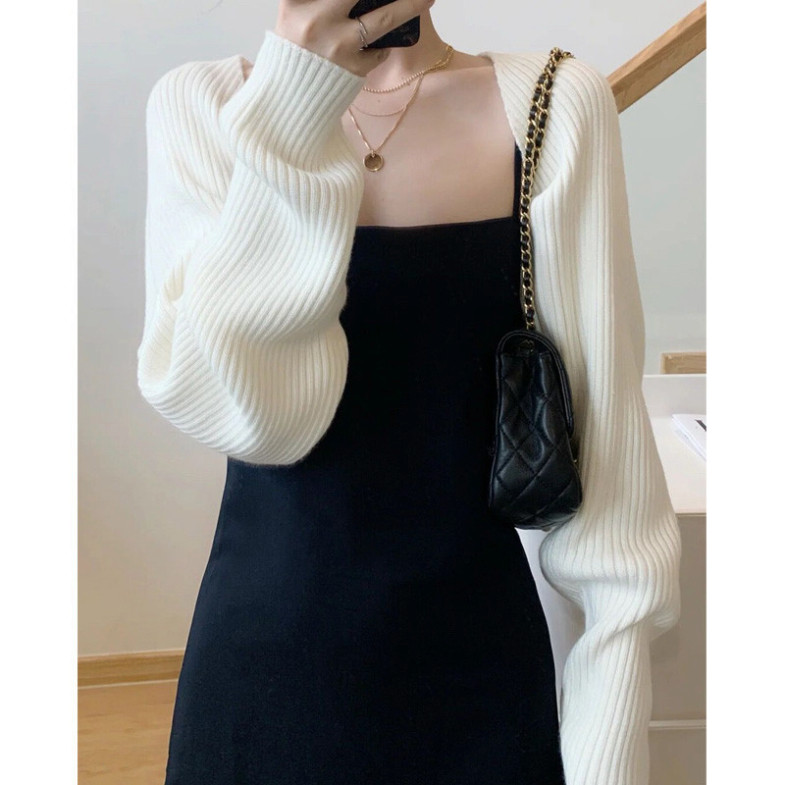Áo khoác cardigan nữ áo croptop dệt kim dáng ngắn cánh dơi dáng rộng thời trang cho nữ hàng QCCC chất đẹp M185 K1-12