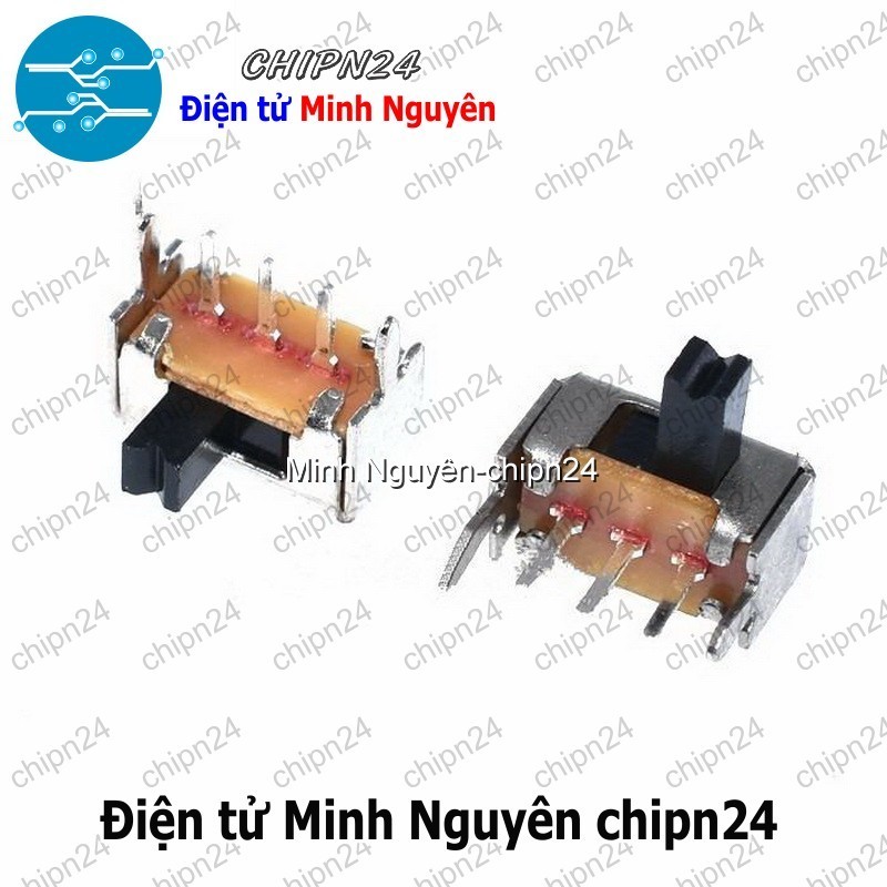 [4 cái] (K90) Công tắc gạt SS12F23 VG4 Cong (3 chân 2 vị trí)