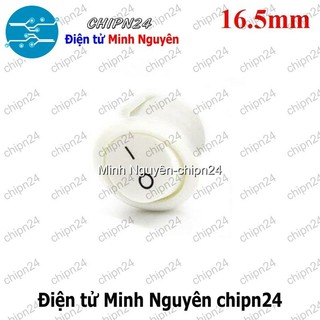 [2 cái] (F97.3) Công tắc Tròn 15MM Trắng 2 Chân 2 Vị trí (3A 250VAC) (CTTT2C)