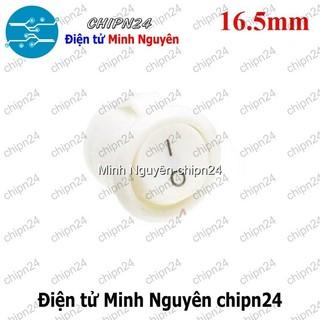 [2 cái] (F97.3) Công tắc Tròn 15MM Trắng 2 Chân 2 Vị trí (3A 250VAC) (CTTT2C)