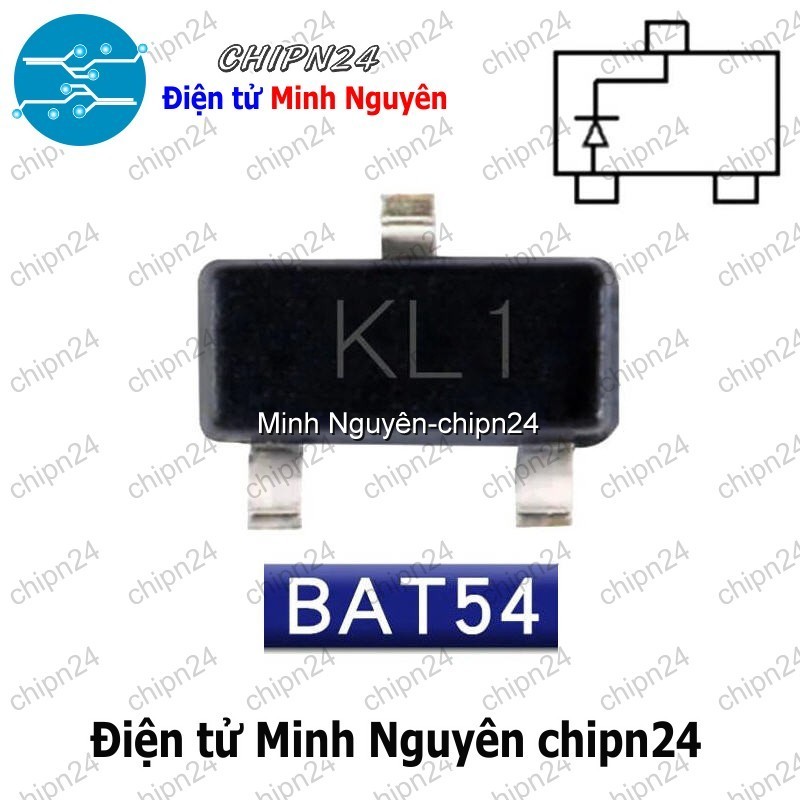 [10 con] (G9.1) Diode Dán BAT54 (KL1) SOT-23 (SMD) (200mA 30V Schottky Barrier Diode)