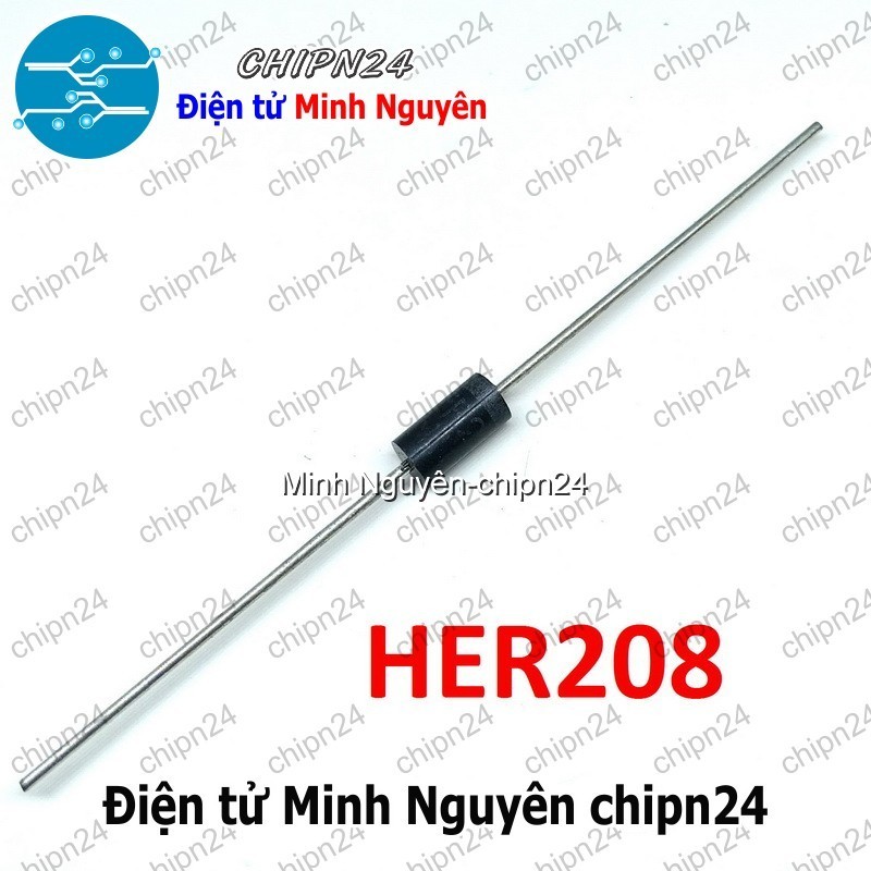 [10 con] (K469) Diode HER208 DIP 2A 1000V [Diode xung]