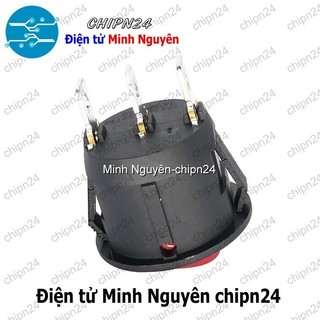 [2 cái] (F98.6) Công tắc Tròn 20MM Đỏ 3 Chân 2 Vị Trí (6A 250VAC) (CTTD3C)