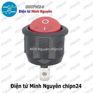 [2 cái] (F98.6) Công tắc Tròn 20MM Đỏ 3 Chân 2 Vị Trí (6A 250VAC) (CTTD3C)