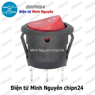 [2 cái] (F98.6) Công tắc Tròn 20MM Đỏ 3 Chân 2 Vị Trí (6A 250VAC) (CTTD3C)