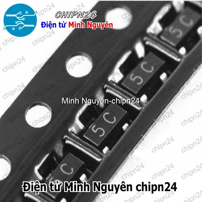 [25 con] (G9.1) Transistor Dán BC807-40 (5C) SOT-23 PNP 500mA 45V (SMD)
