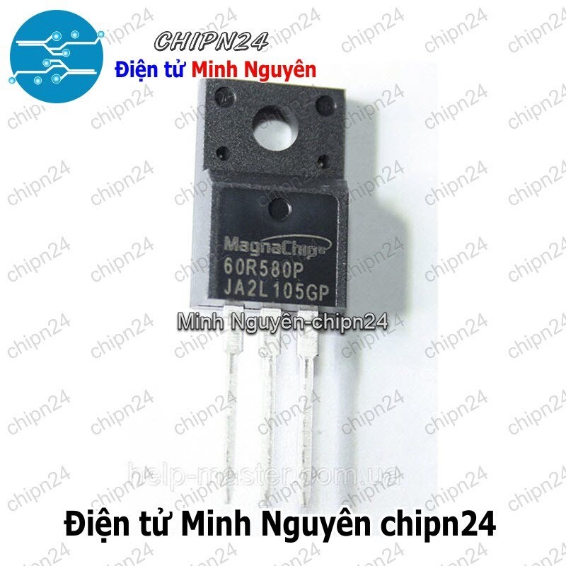 [1 con] (KT1) Mosfet 60R580P TO-220F 8A 600V Kênh N (MMF60R580PTH)