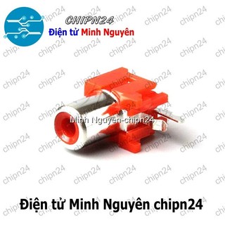 [3 cái] (F116.5) Jack cắm Audio RCA AV5 1 chấu Đỏ (Jack Âm thanh AV Bông sen Hàn Board)