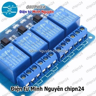 [1 cái] (D107) Module 4 Relay với Opto cách ly (kích thấp) (5VDC)