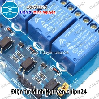 [1 cái] (D107) Module 4 Relay với Opto cách ly (kích thấp) (5VDC)