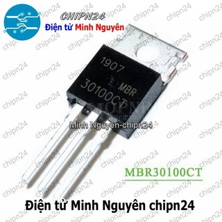 [1 con] (DIP) Diode MBR30100CT TO-220 30A 100V (MBR30100 30100) [Diode Schottky]