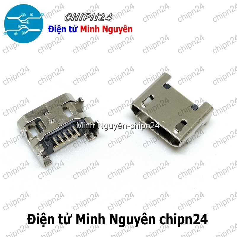 [4 cái] (K148) Đầu Micro USB V3 (Đầu Jack USB Hàn Board)