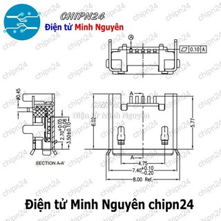[4 cái] (K148) Đầu Micro USB V3 (Đầu Jack USB Hàn Board)