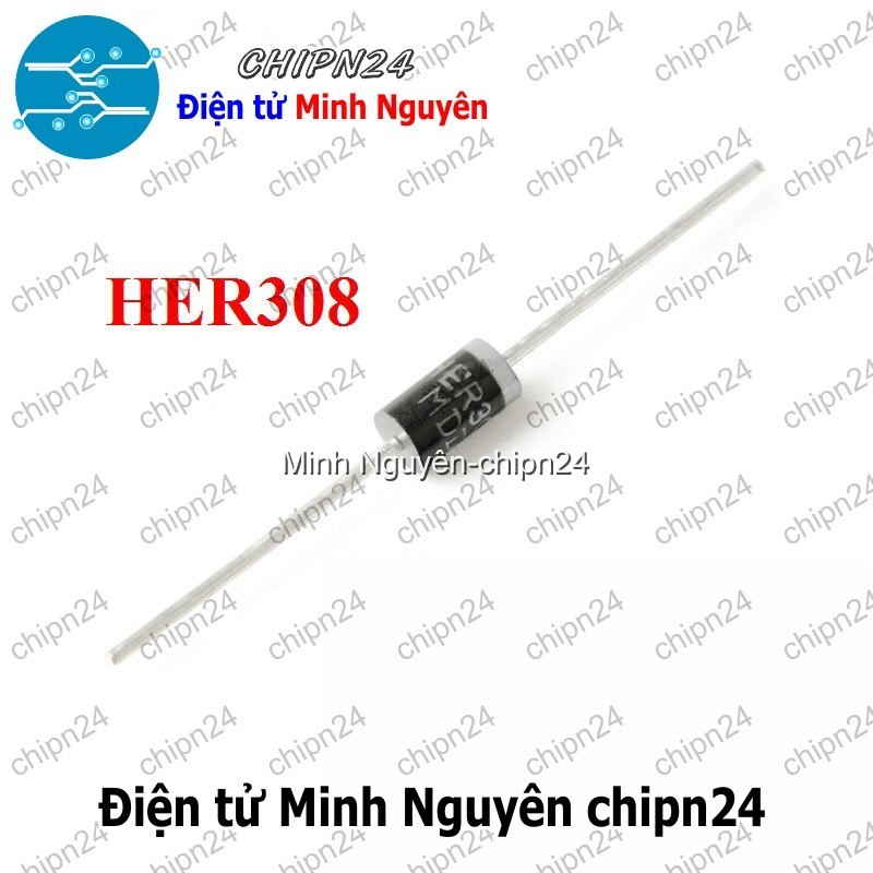 [10 con] (K470) Diode HER308 DIP 3A 1000V