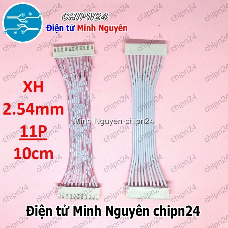 [1 sợi] (P3) Dây bẹ trắng 11P XH2.54mm 2 đầu cắm dài 10cm