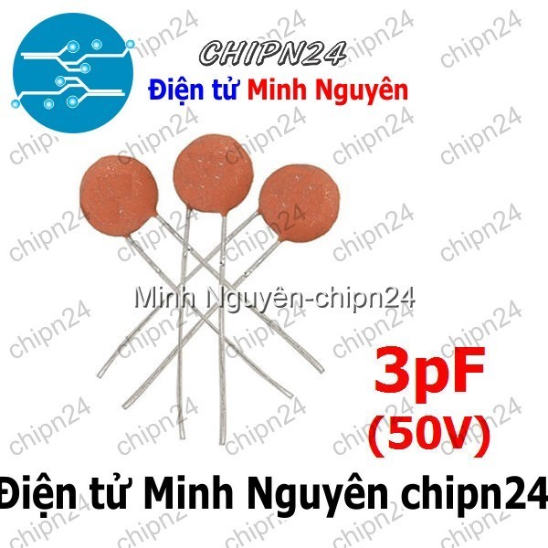 [25 con] (K239) Tụ gốm 3pF 50V (3p)