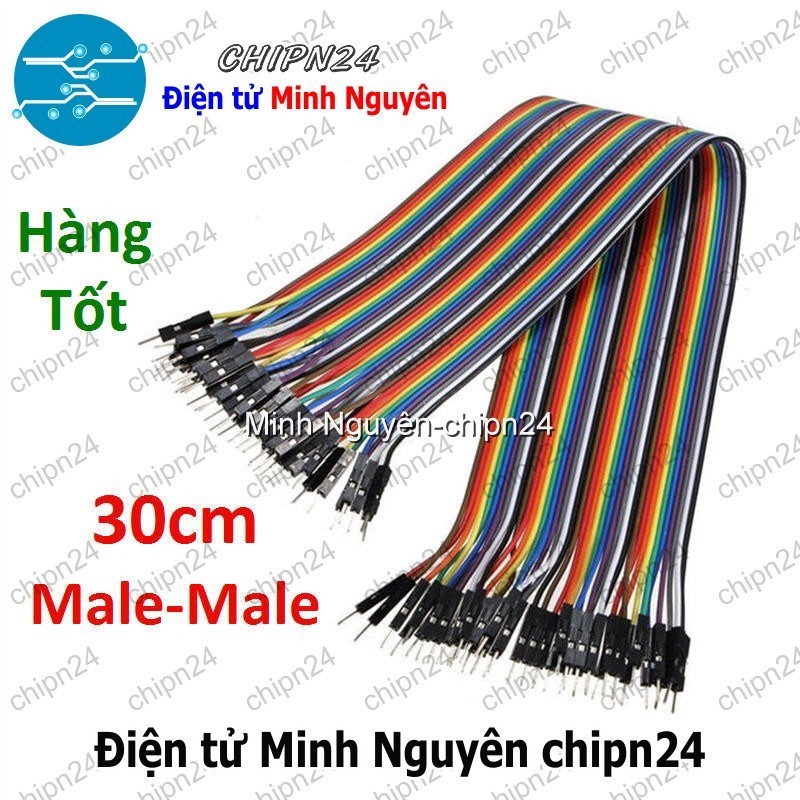 [20 sợi] (P87) Dây Cắm Test Board 30cm Đực-Đực Hàng Tốt