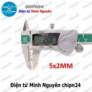 [5 viên] (K173) Nam châm Tròn phi 5mm dày 2mm