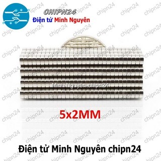[5 viên] (K173) Nam châm Tròn phi 5mm dày 2mm