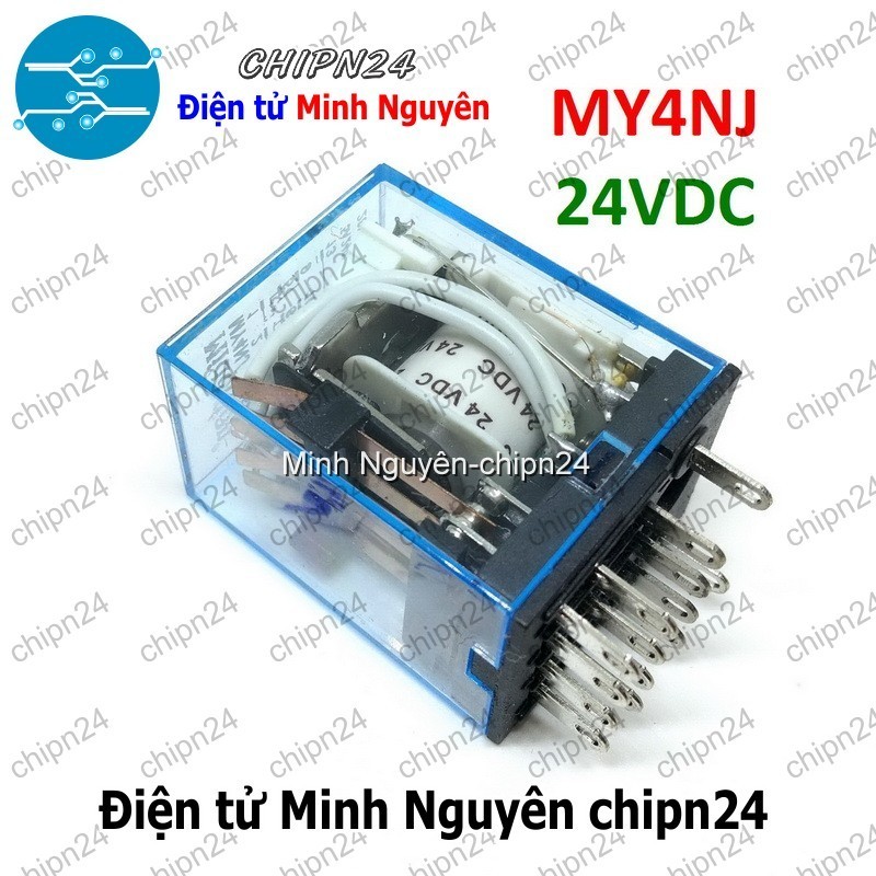 [1 con] (F201.6) Relay kiếng 14 Chân 5A 24VDC (MY4NJ MY4N-J HH54P)