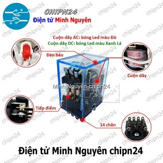 [1 con] (F201.6) Relay kiếng 14 Chân 5A 24VDC (MY4NJ MY4N-J HH54P)