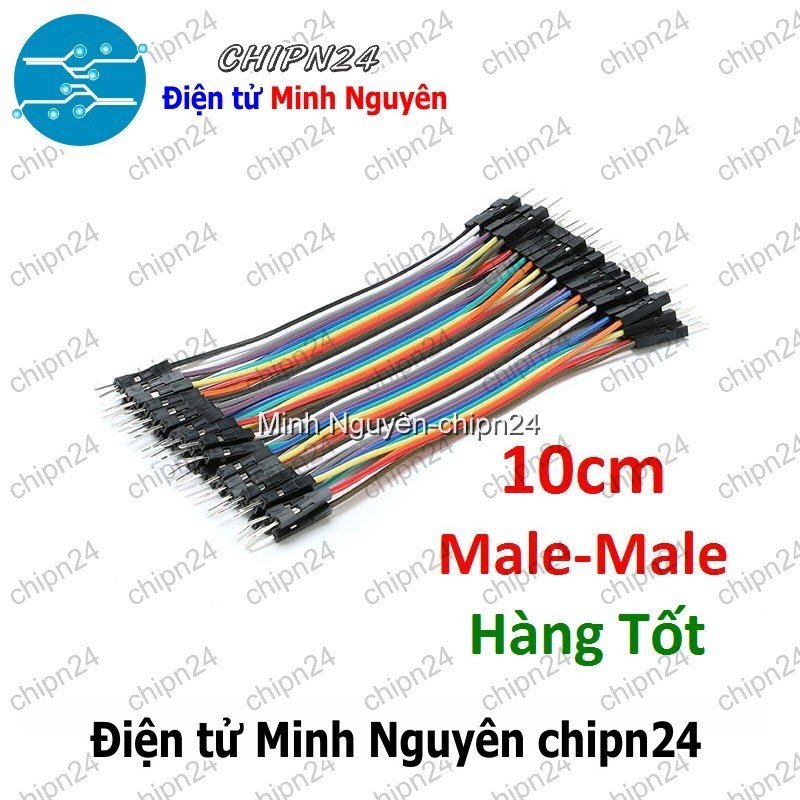 [20 sợi] (P81) Dây Cắm Test Board 10cm Đực-Đực Hàng Tốt