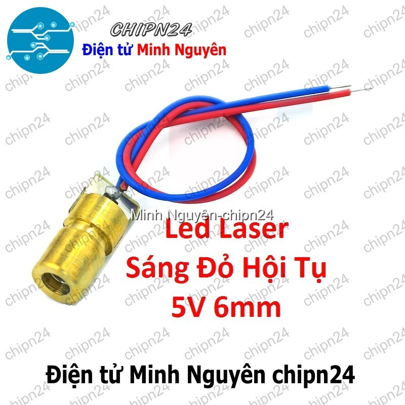 [1 cái] (F13.7) Đầu phát Laser Mini 5V 6mm (Sáng Đỏ Hội Tụ) (Laze)