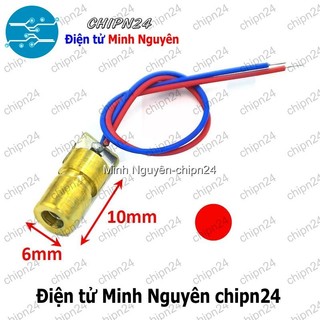 [1 cái] (F13.7) Đầu phát Laser Mini 5V 6mm (Sáng Đỏ Hội Tụ) (Laze)