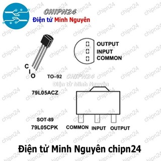 [5 con] (SOP) IC Dán 79L05 SOT-89 (SMD) (L79L05 7905)