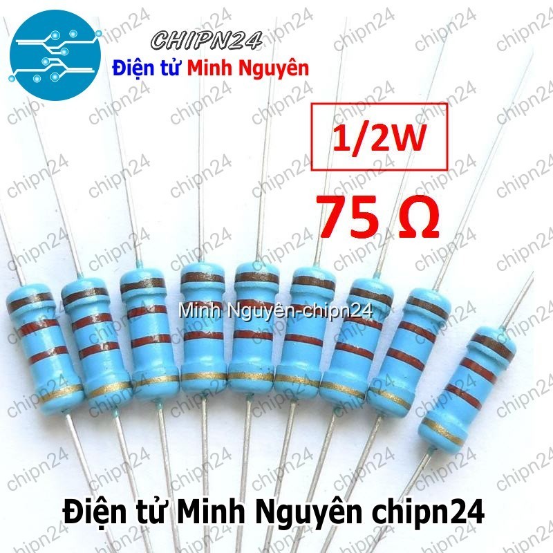 [20 CON] Điện Trở 75R 1/2W