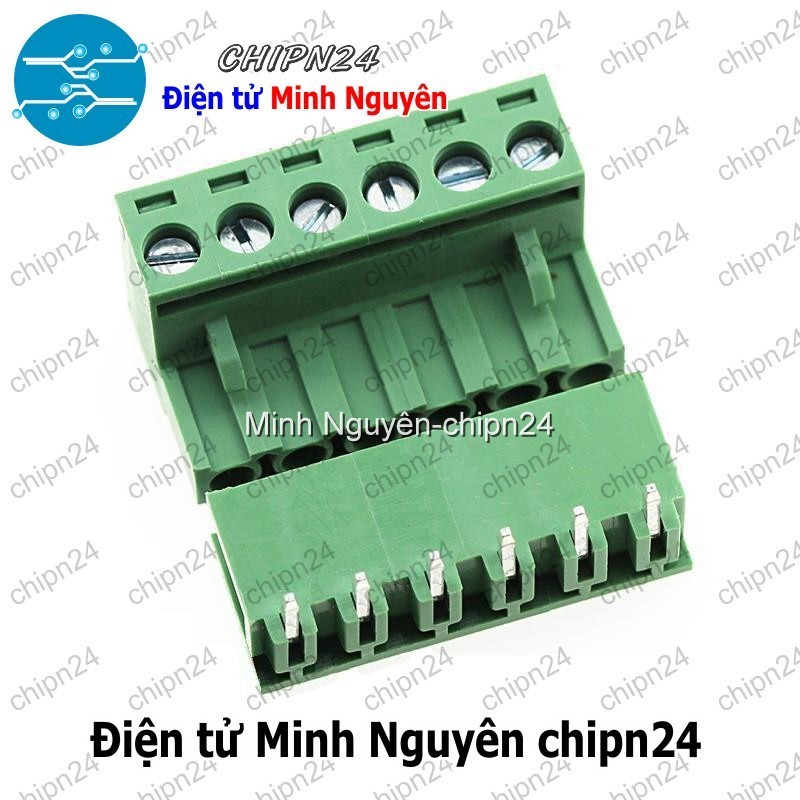 [1 Bộ] (F216) Domino 2EDG5.08 Cong 6P (Terminal, Cầu đấu dây cọc nguồn 5.08 5.08mm)