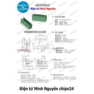 [1 Bộ] (F216) Domino 2EDG5.08 Cong 8P (Terminal, Cầu đấu dây cọc nguồn 5.08 5.08mm)