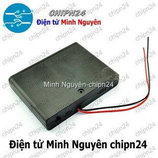 [1 cái] (C13) Hộp Đế pin 6 viên AA (có nắp, có công tắc)